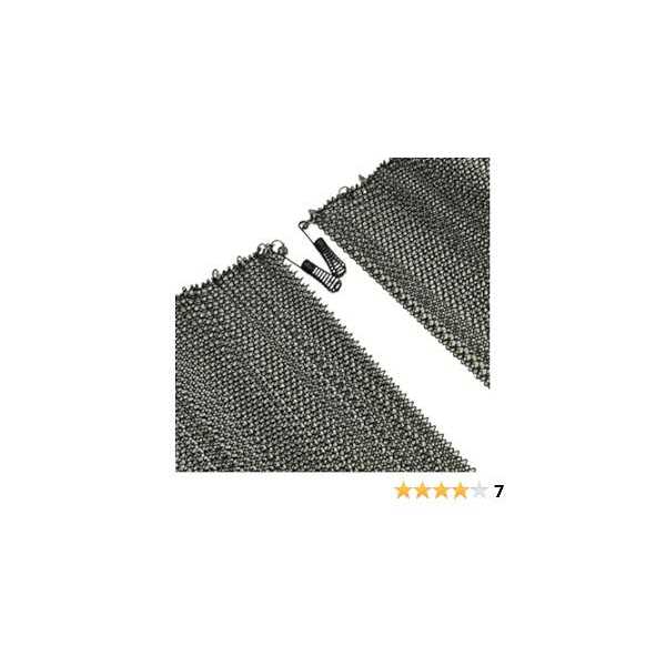 Fireplace Replacement Black Hanging Mesh Curtain Screens Two Panels High X 24 Wide with Pulls