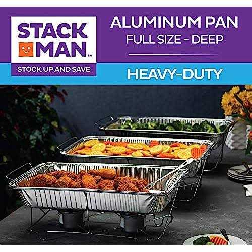 Full Size Large Aluminum Pans Disposable Foil 21×13 Deep Steam Table Chafing Pan