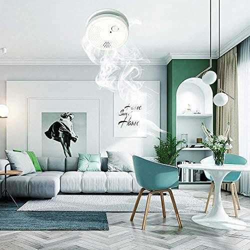 4 Pack Smoke Detector Fire Alarms 9V Battery Operated Photoelectric Sensor Smoke Alarms Easy to Install with Light Sound Warning