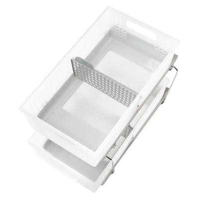 Madesmart 2-Tier Organizer with Dividers Slide-Out Baskets