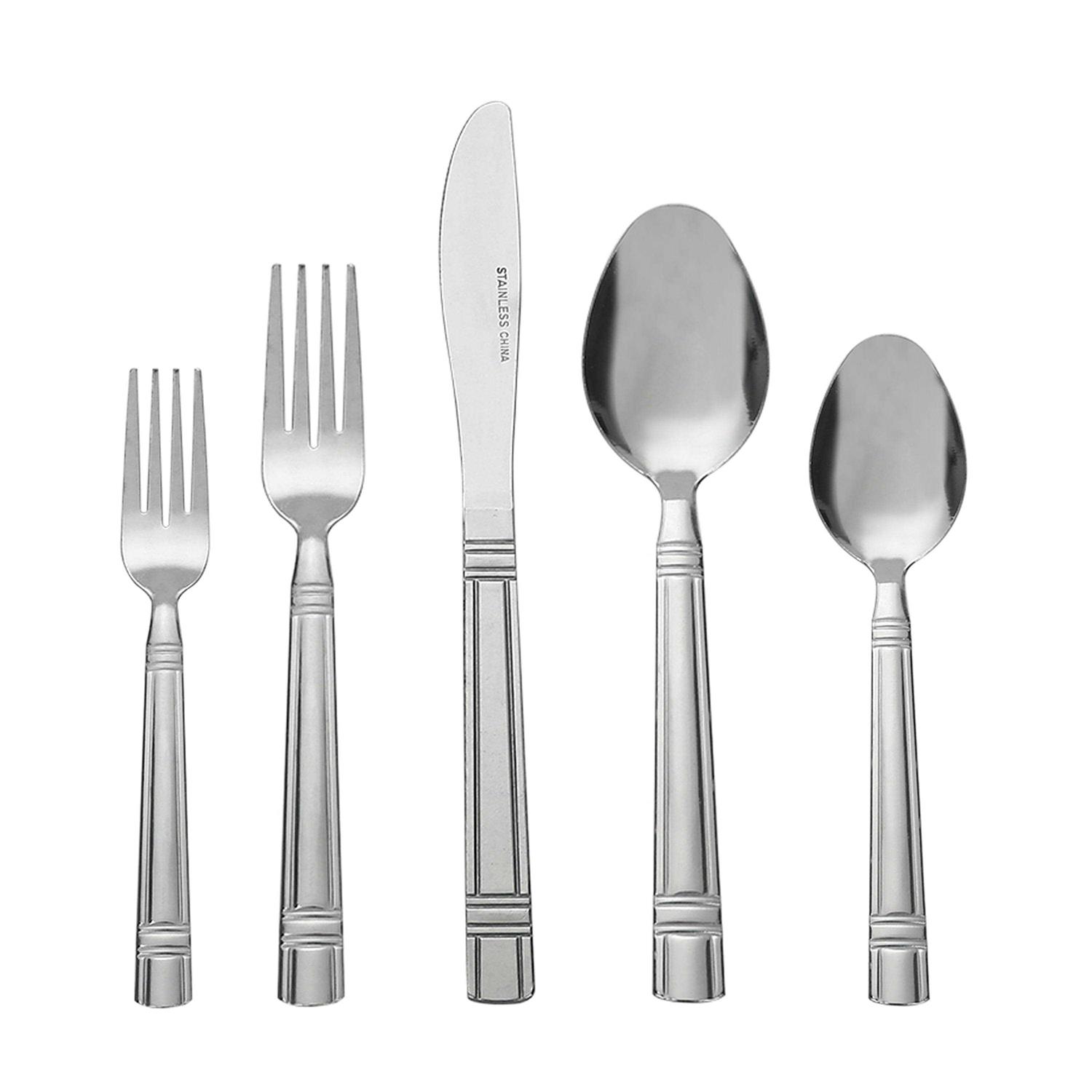 Mainstays Elena Stainless Steel Flatware & Organizer Tray Set