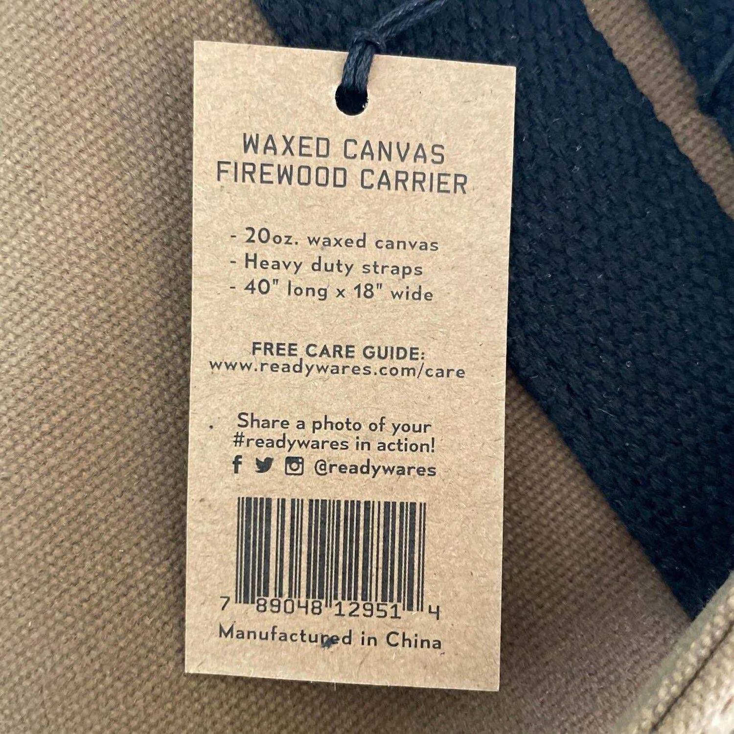 Readywares Waxed Canvas Firewood Carrier