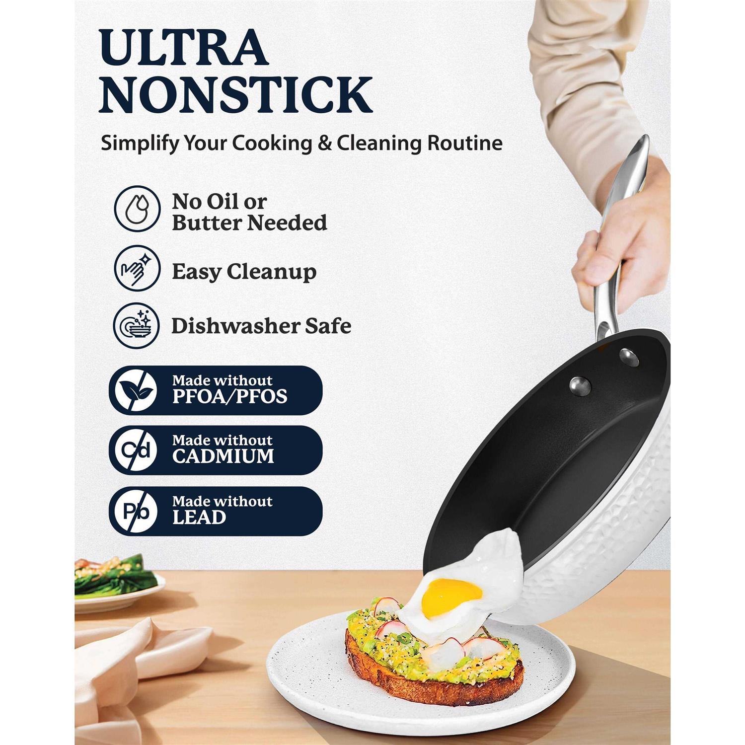 Granitestone Charleston Collection Hammered 15 Piece Nonstick Cookware Set with Utensils