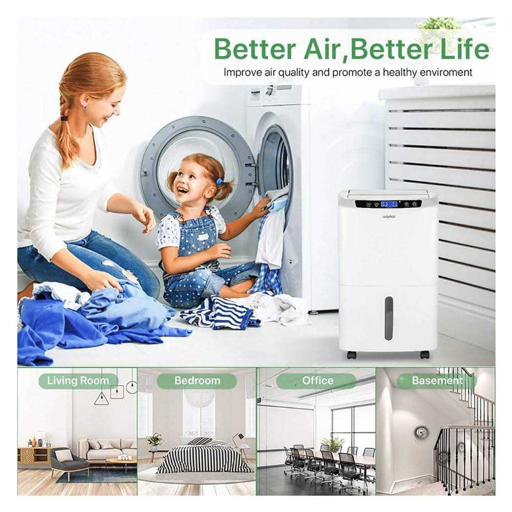 Waykar 2000 Sq. Ft Dehumidifier for Home and Basements with Auto or Manual Drainage