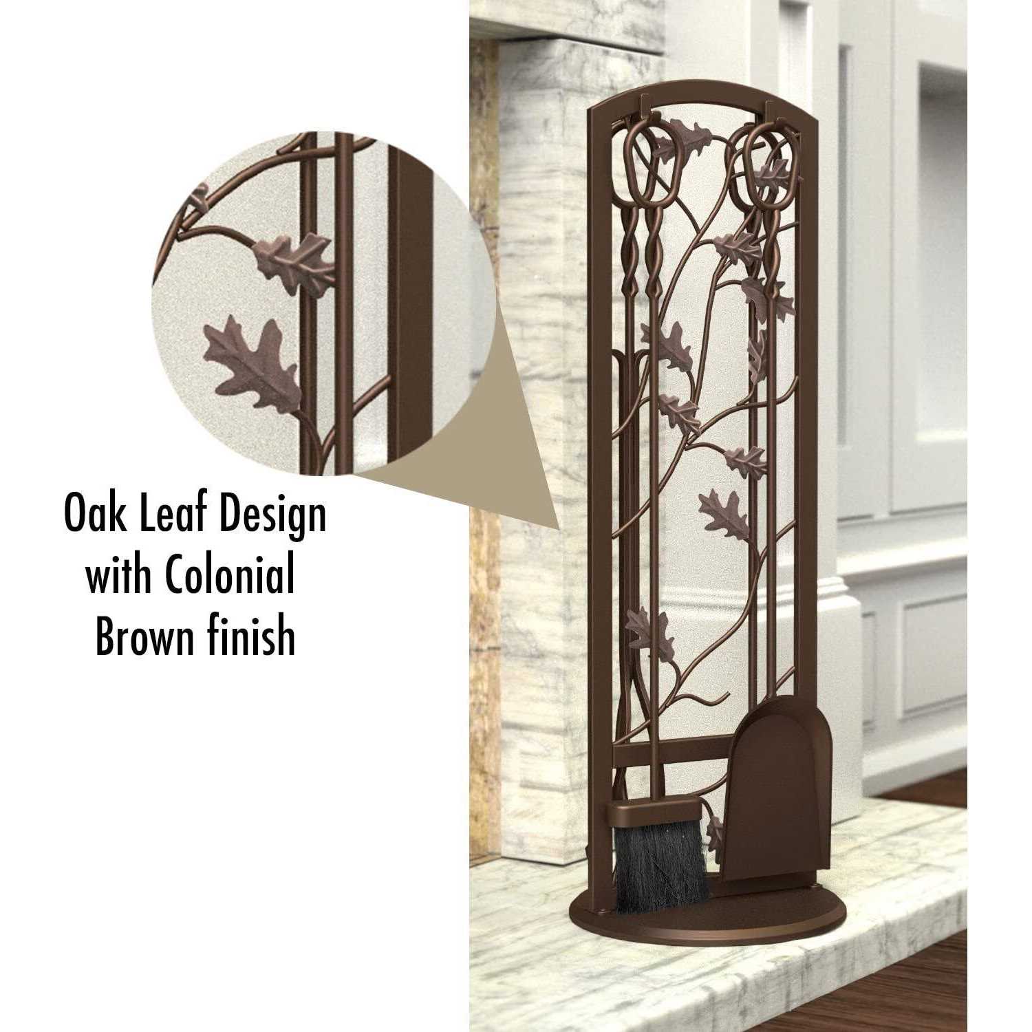 Panacea Oak Leaf Fireplace Tool Set