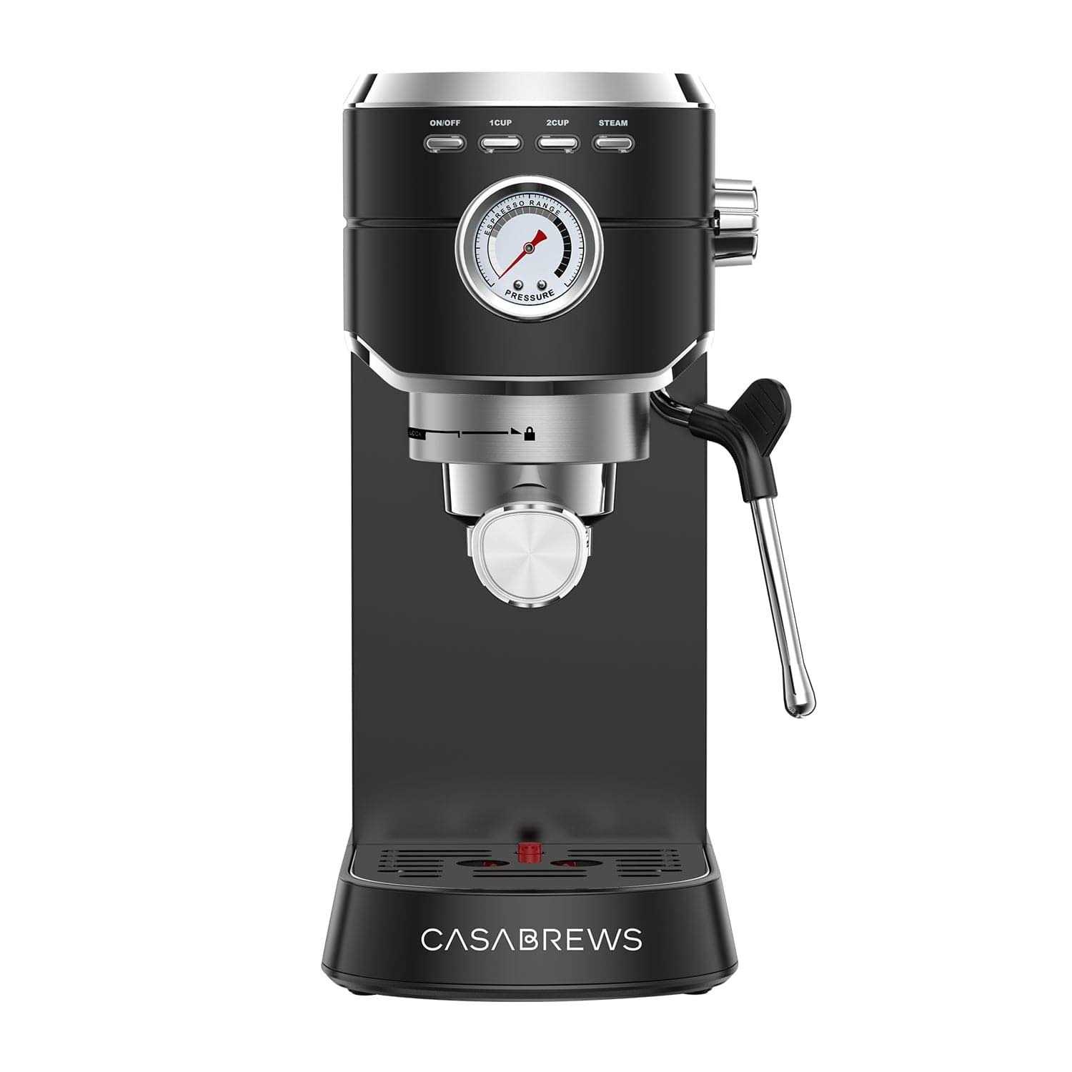 Casabrews CM5418 Compact 20-Bar Espresso Machine with Stainless Steel Milk Frother