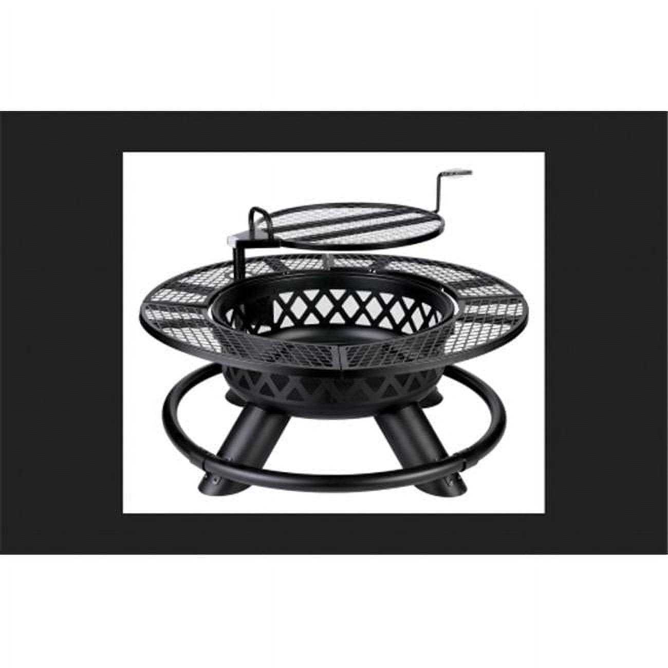 Living Accents Ranch Wood Fire Pit/Grill 47 in. W Steel