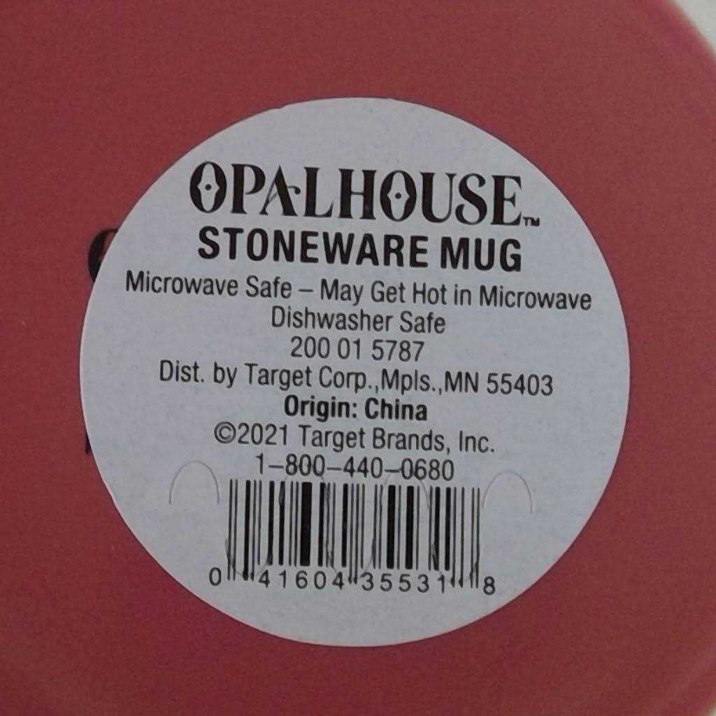 Opalhouse 16oz Stoneware Monogram Mug