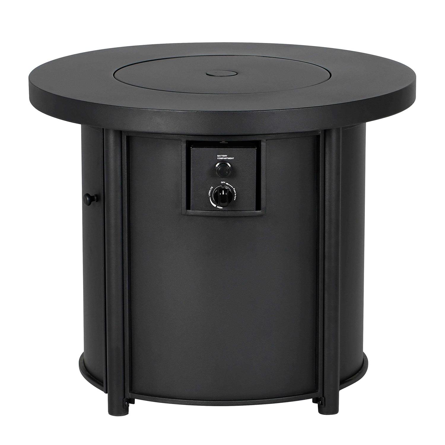 Style Selections 30 W 50000-BTU Black Steel Propane Gas Fire Pit Table SRGF21626X