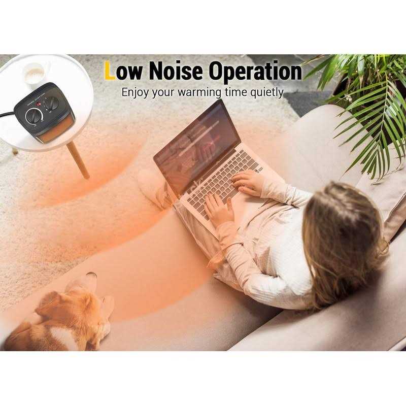 Aikoper Space Heater 1500w Electric Heaters Indoor Portable with Thermostat PTC Fast Heating Ceramic Room Small Heater with Heating and Fan Modes