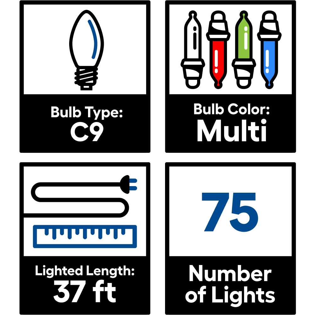 GE StayBright 75-Count 37-ft Multicolor LED Plug-In Christmas String Lights
