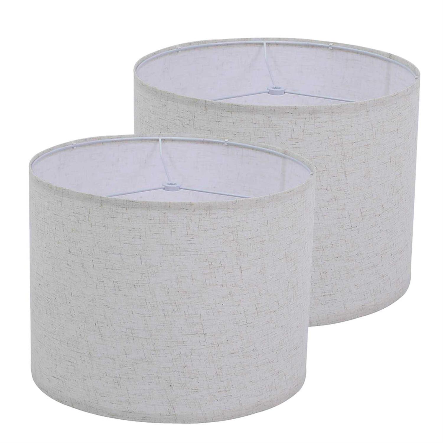 Mkxszt Drum Lamp Shade Set of 2 13x13x10 inches Easy Assembly Lampshades for Table Lamp