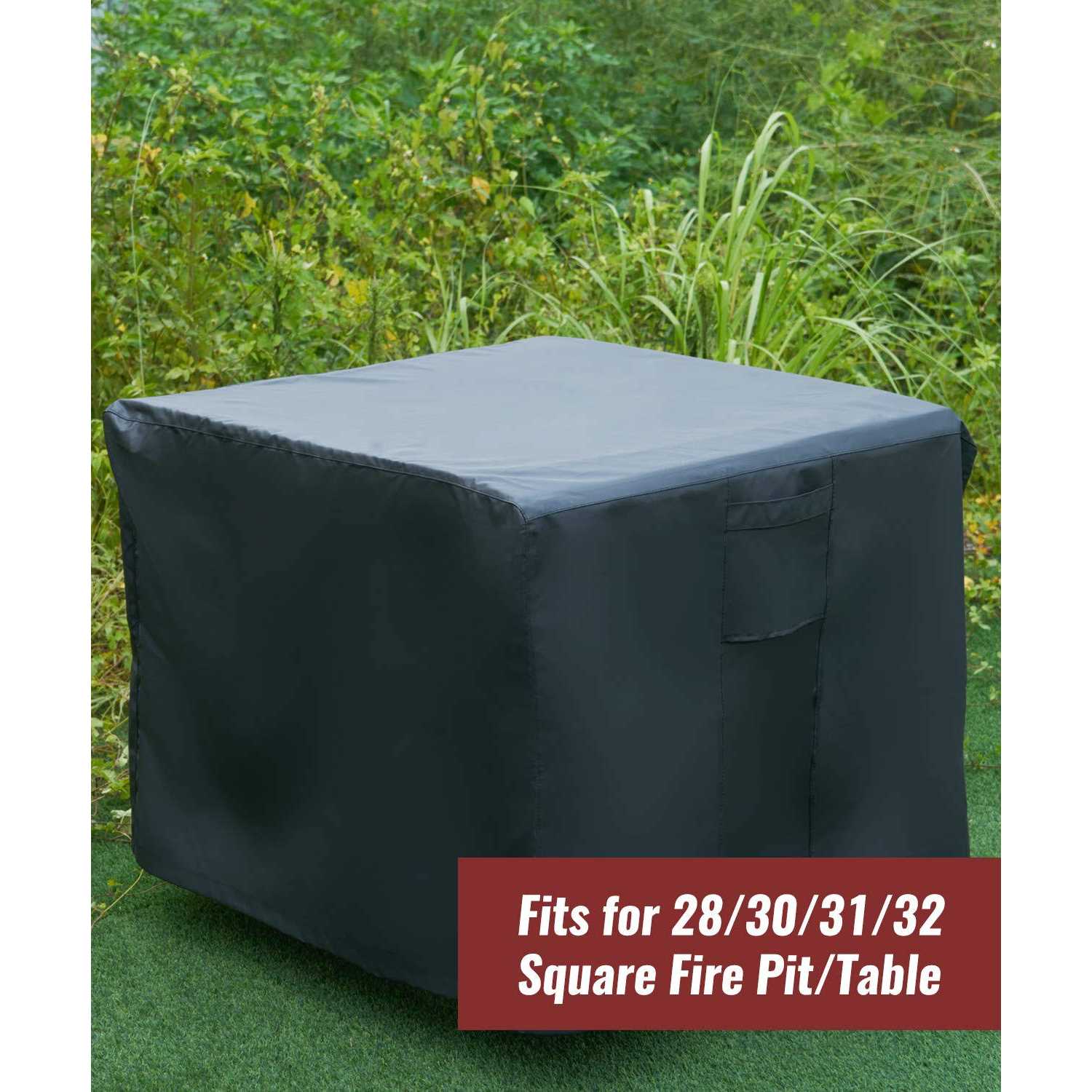 NUPICK Square Fire Pit Cover Propane Fire Pit Table