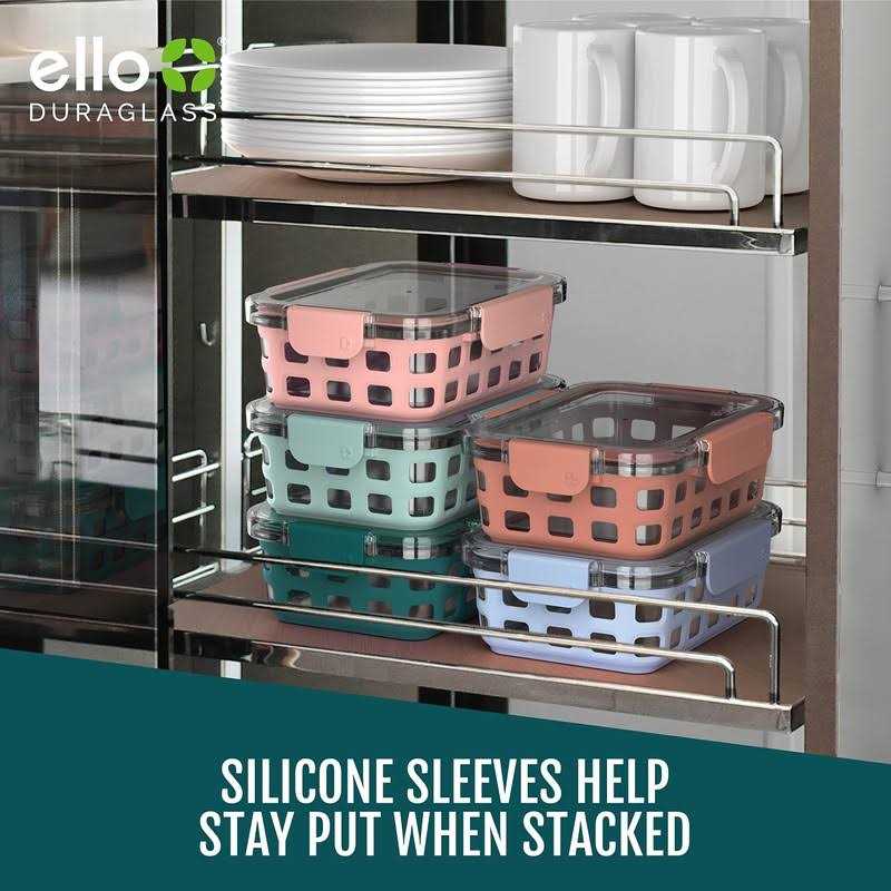 Ello Duraglass Glass Food Storage Meal Prep Containers