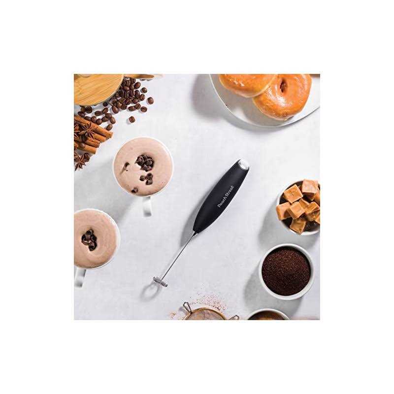 Powerful Handheld Milk Frother Mini Milk Foamer Battery Operated Stainless Steel Drink Mixer for Coffee