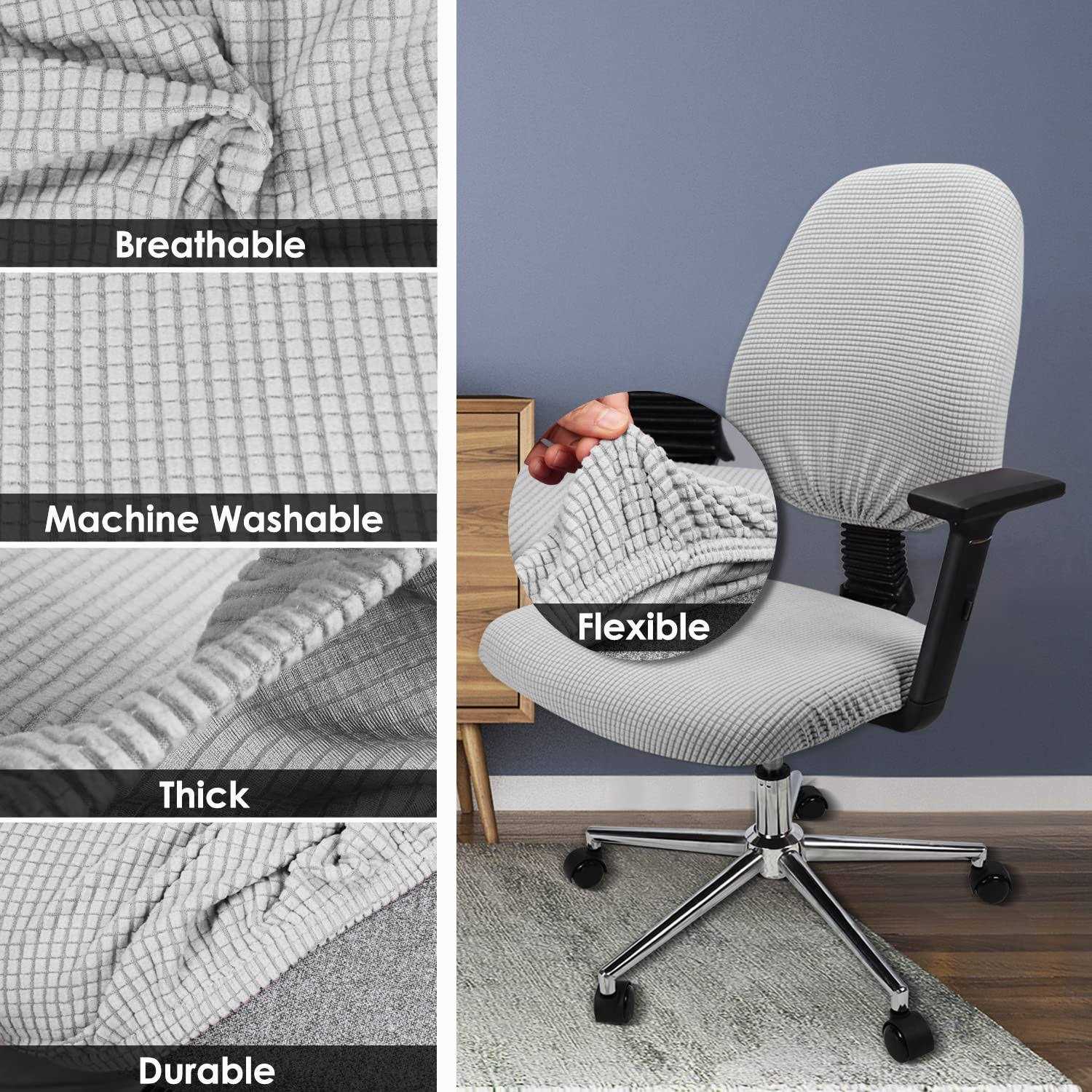 Yikko Soft Stretch Spandex Chair Seat Slipcover And Backrest Cover