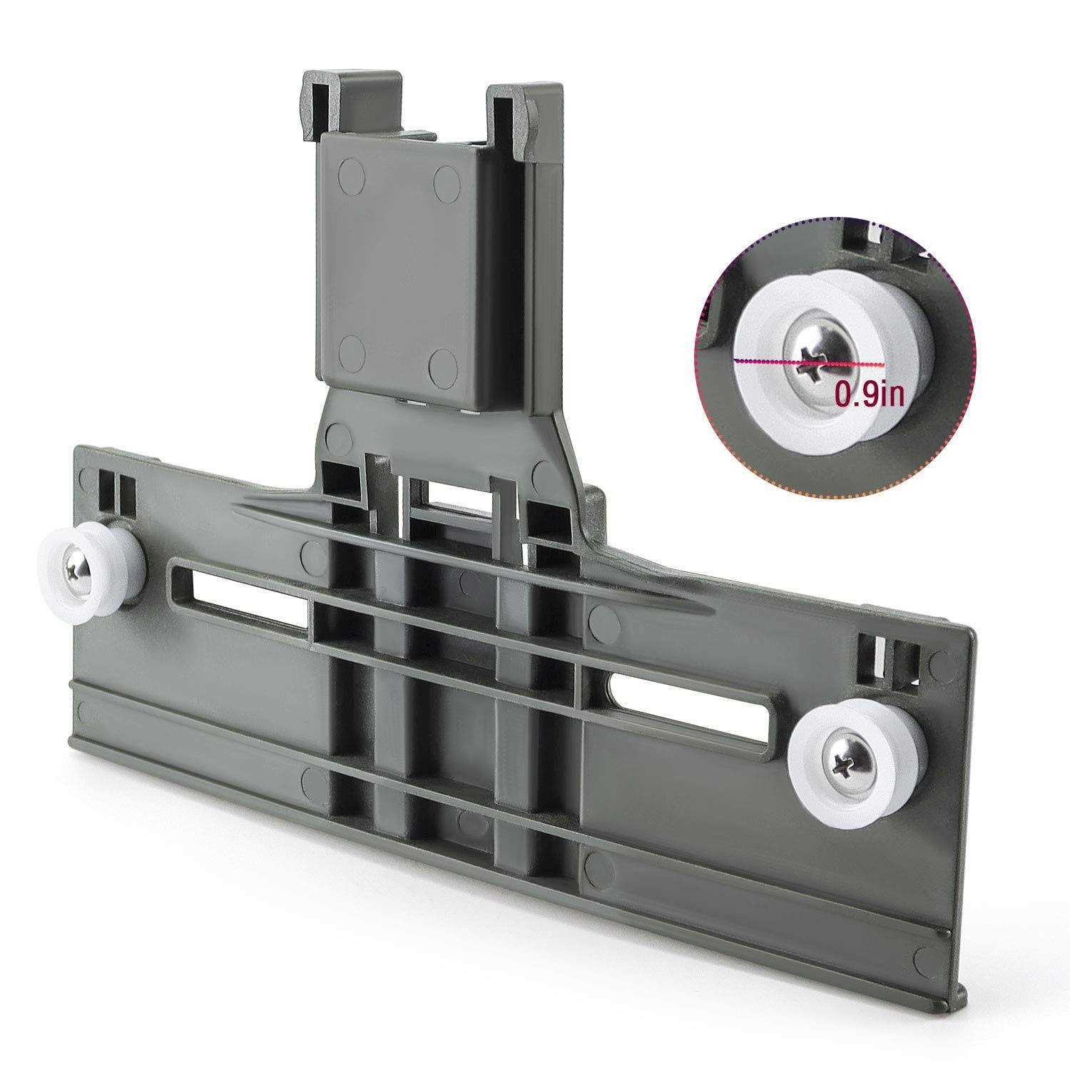 W10350376 Dishwasher Top Rack Adjuster Parts by Romalon Replacement for Whirl-pool Heavy Duty Wheels Upgraded Metal Screw Replaces W10712394