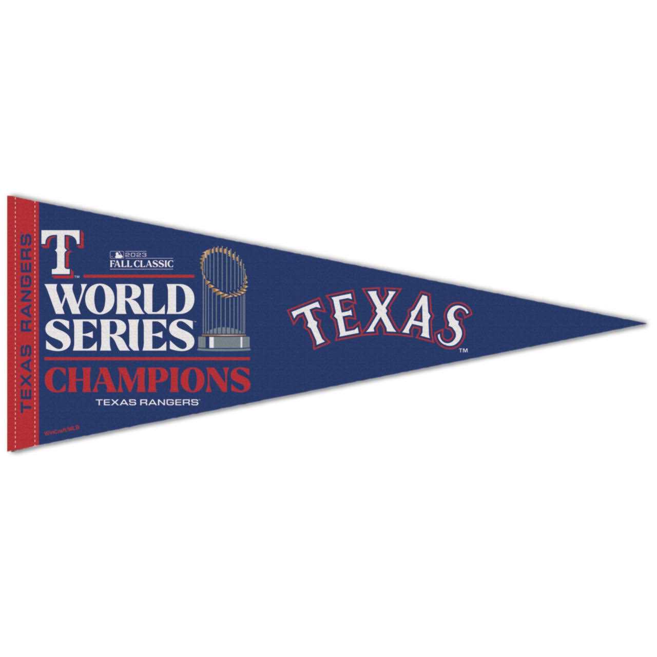 WinCraft Rangers 2023 World Series Champs Premium Pennant