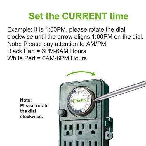 24 Hour Mechanical Outdoor Multi Socket Timer 6 Outlet Garden Power Stake BN-LINK