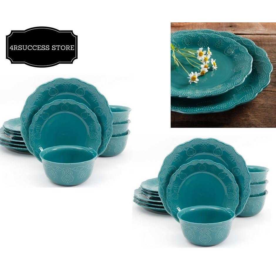 The Pioneer Woman Cowgirl Lace 12-Piece Dinnerware Set