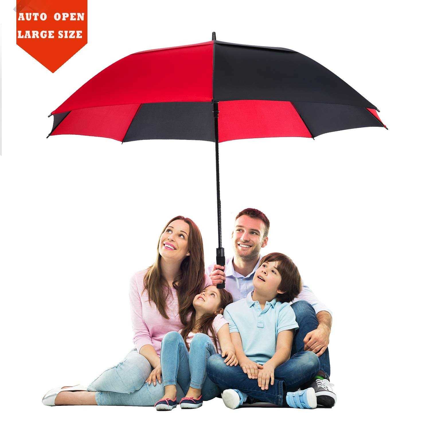 Baraida Golf Umbrella Large 62/68/72 Inch Extra Large Oversize Double Canopy Vented Windproof Waterproof Umbrella