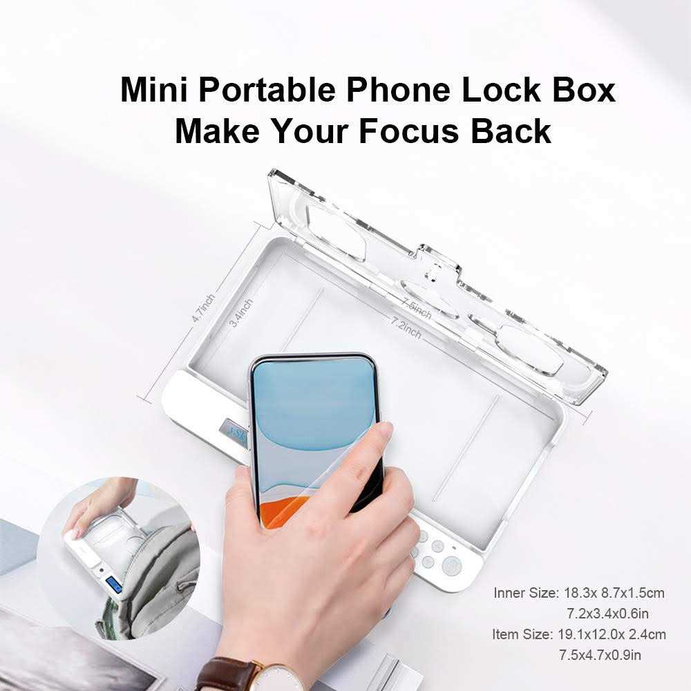 ySky Portable Smart Auto Phone Timer Lock Box for iPhone and Android Phones