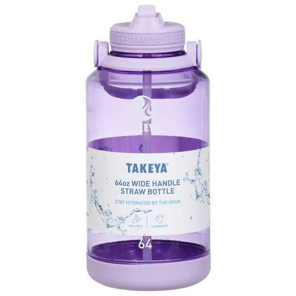 Takeya Motivational Tritan Straw Water Bottle