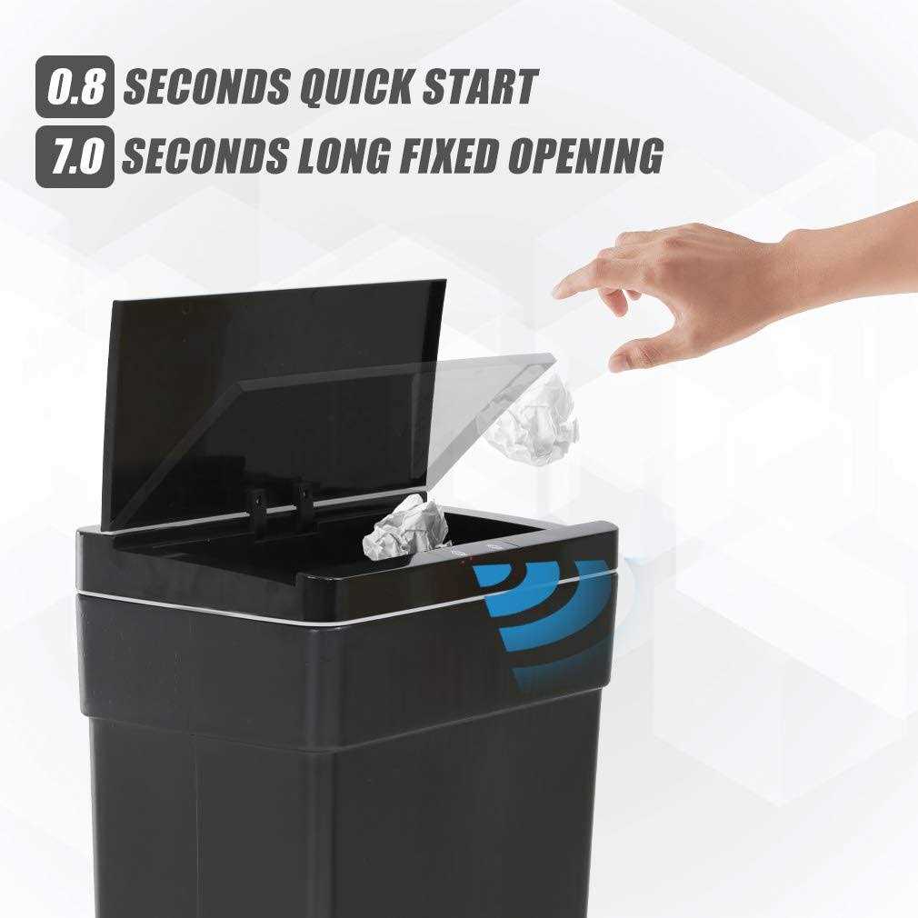 13 Gallon Trash Can Automatic Kitchen Trash Can Touch Free High-Capacity Garbage Can with Lid for Bedroom Bathroom Home Office 50 Liter