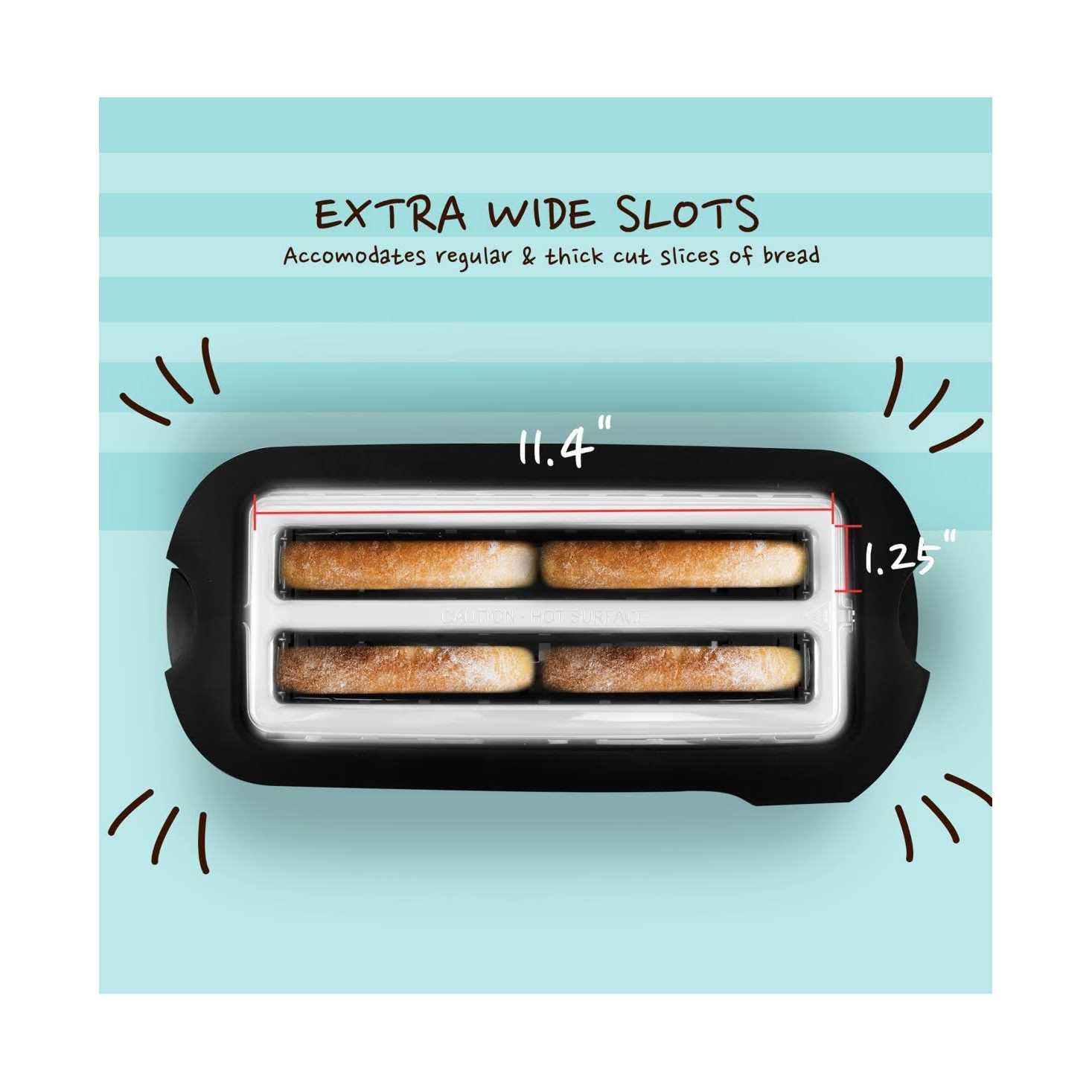 Elite Gourmet 4-Slice Long Slot Toaster