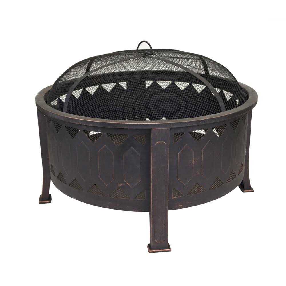 Outdoor Leisure Products 30 inch Round Fire Pit with Oil Rubbed Bronze Finish