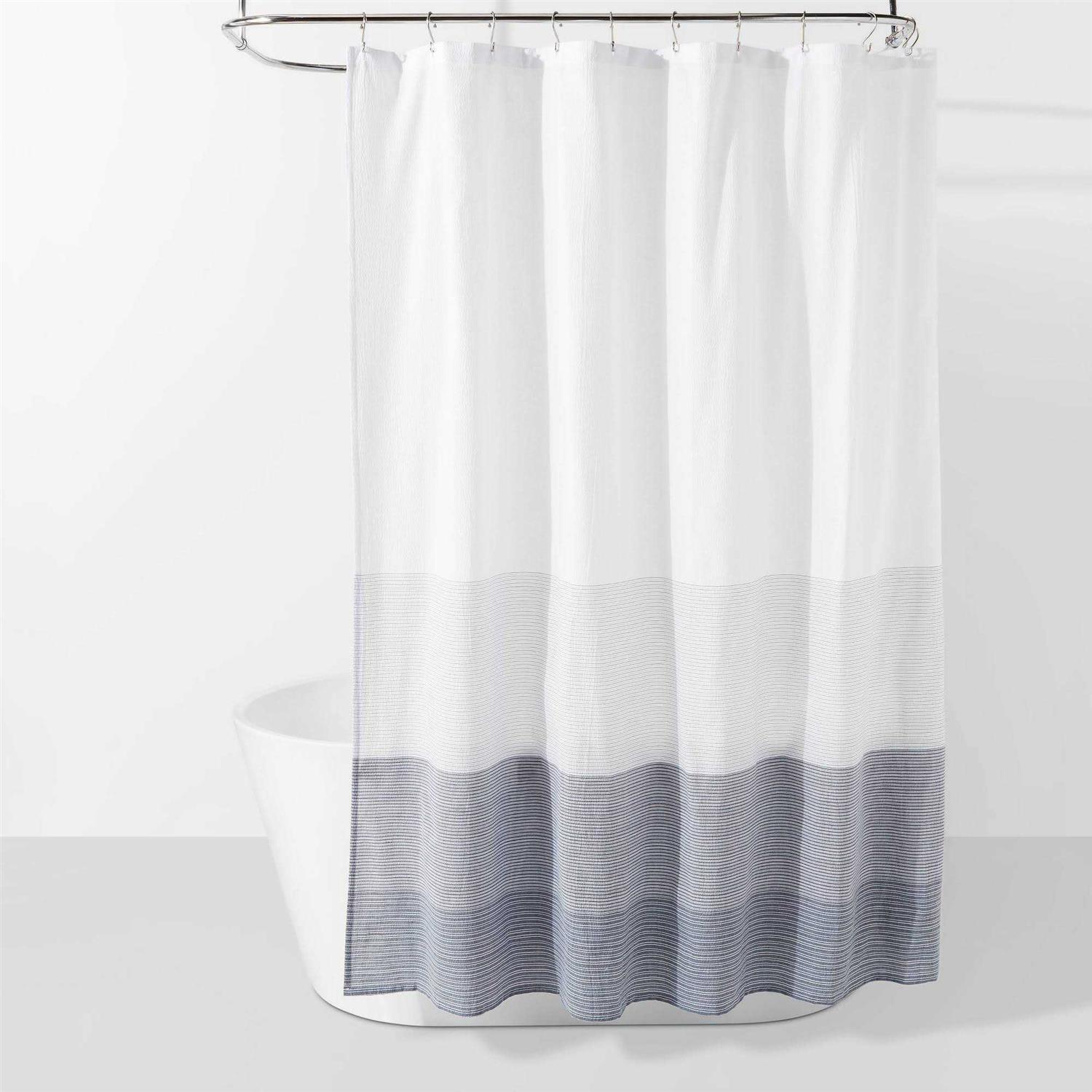 Threshold Nautical Shower Curtain Ombre Blue