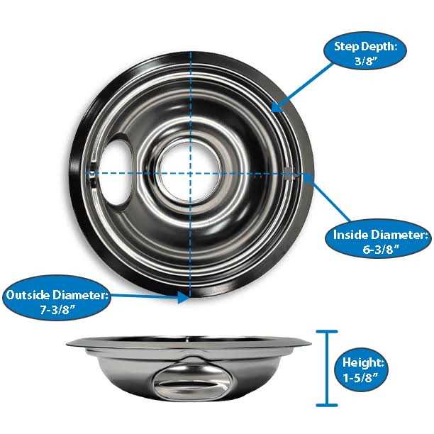 Mainstays Universal Chrome Drip Pans 4 Count