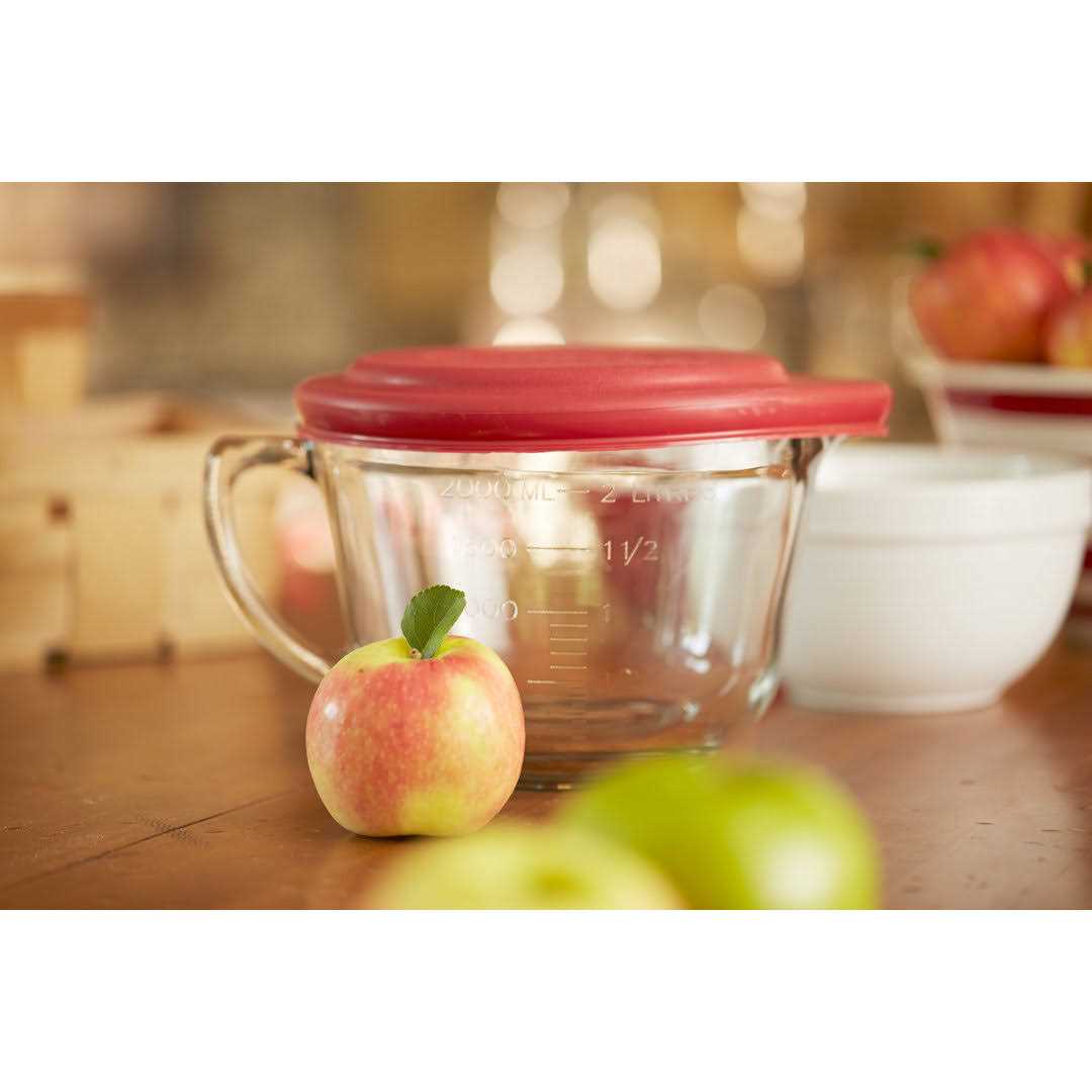 Anchor Hocking Batter Bowl with Red Lid