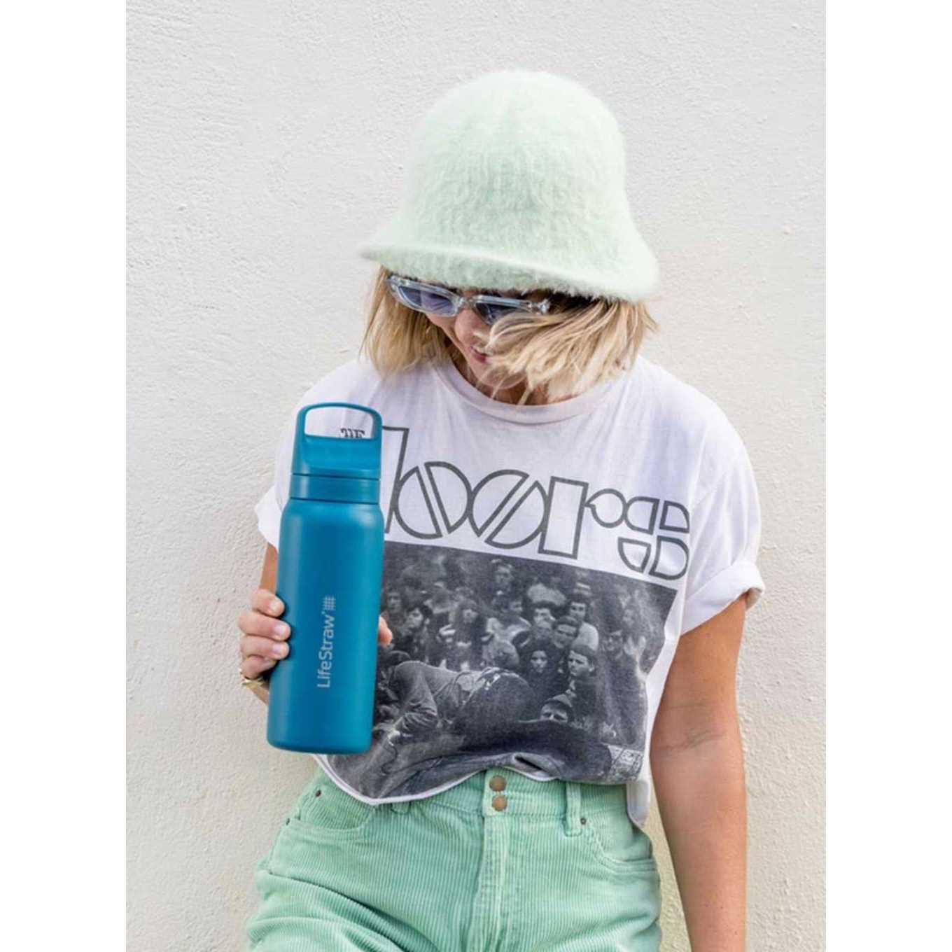 LifeStraw Go Series Stainless Steel Water Bottle with Filter