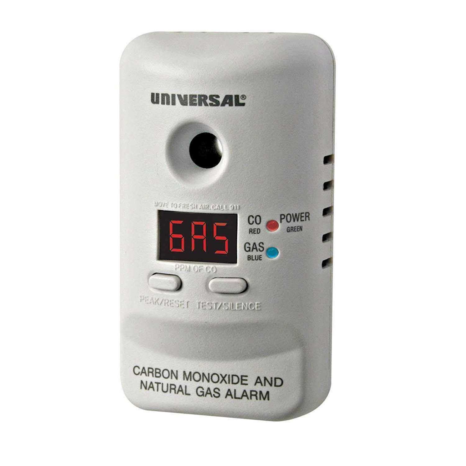 Universal Security Instruments Plug-In, 2-In-1 Carbon Monoxide and Natural Gas Detector MCND401B