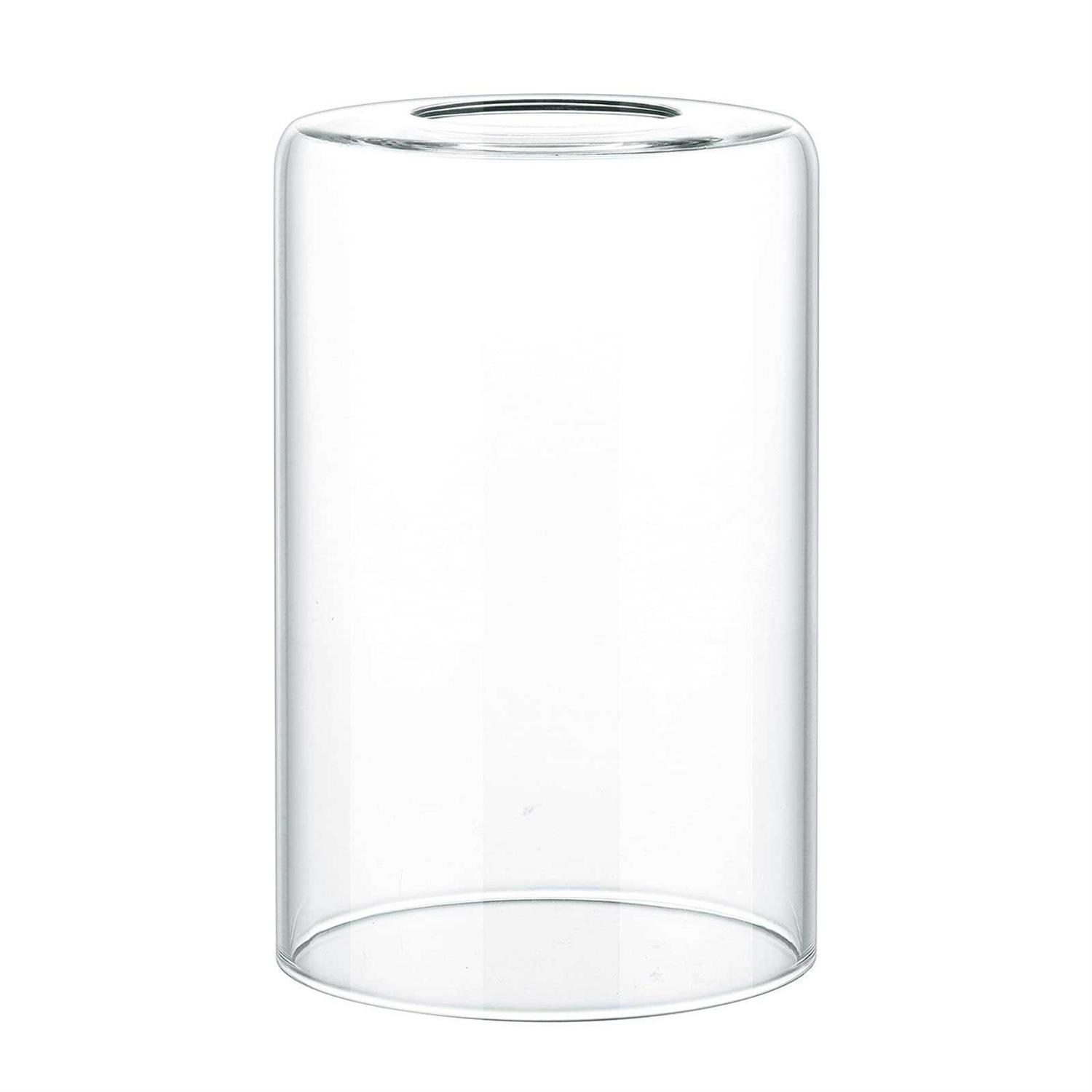 Skelang 2 Pcs Clear Glass Shade Cylinder Glass Lamp Shade with 1-5/8 Fitter