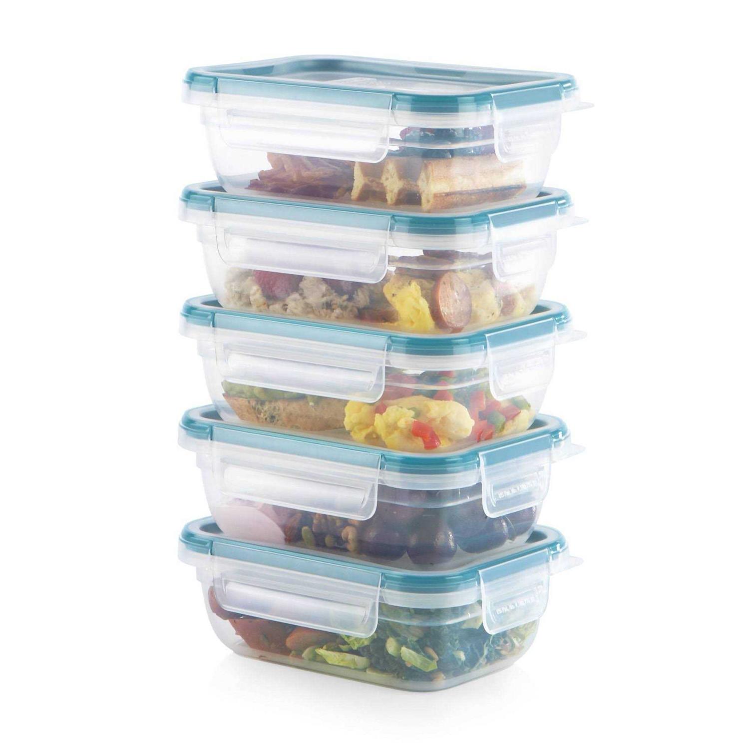 Snapware 3-Cup Capacity Total Solution Rectangular Plastic Meal Prep Food Storage Set
