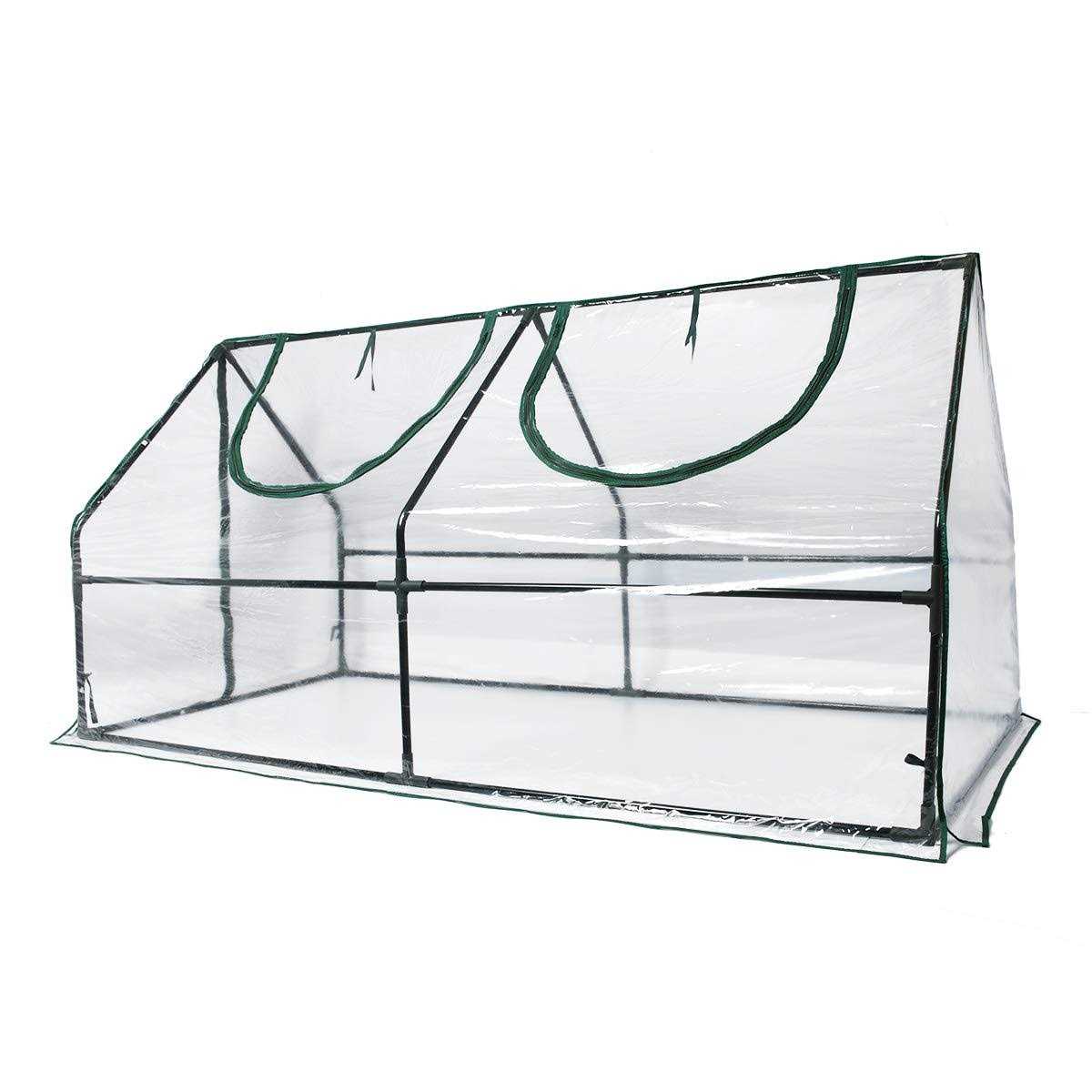 Quictent Waterproof UV Protected Reinforced Mini Cloche Greenhouse 95 Wx 36 D X 36 / 71 Wx 36 D X 36 H Portable Green Hot House