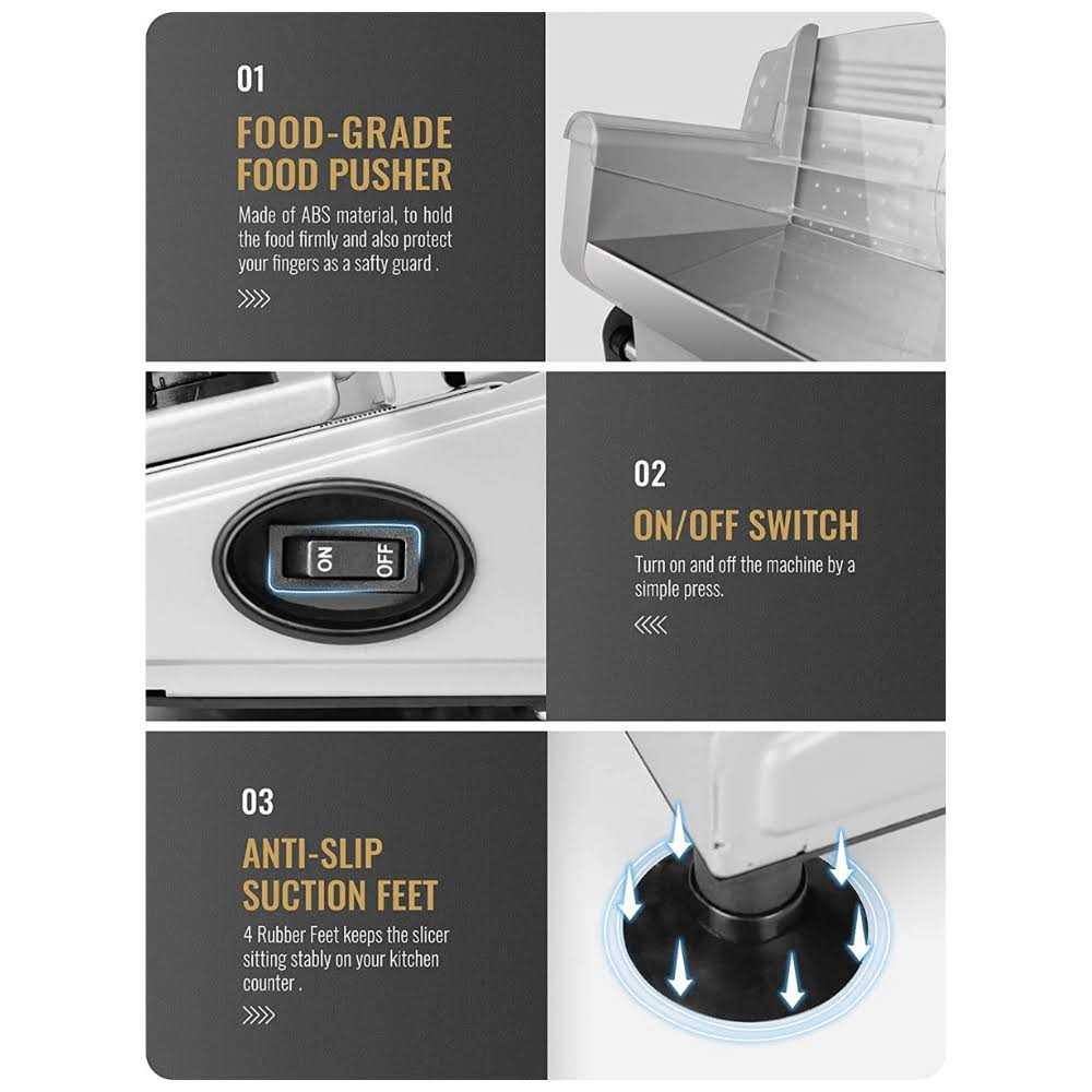 Meat Slicer, Anescra 200w Electric Deli Food Slicer with Two Removable 7.5 Stainless Steel Blades and Food Carriage