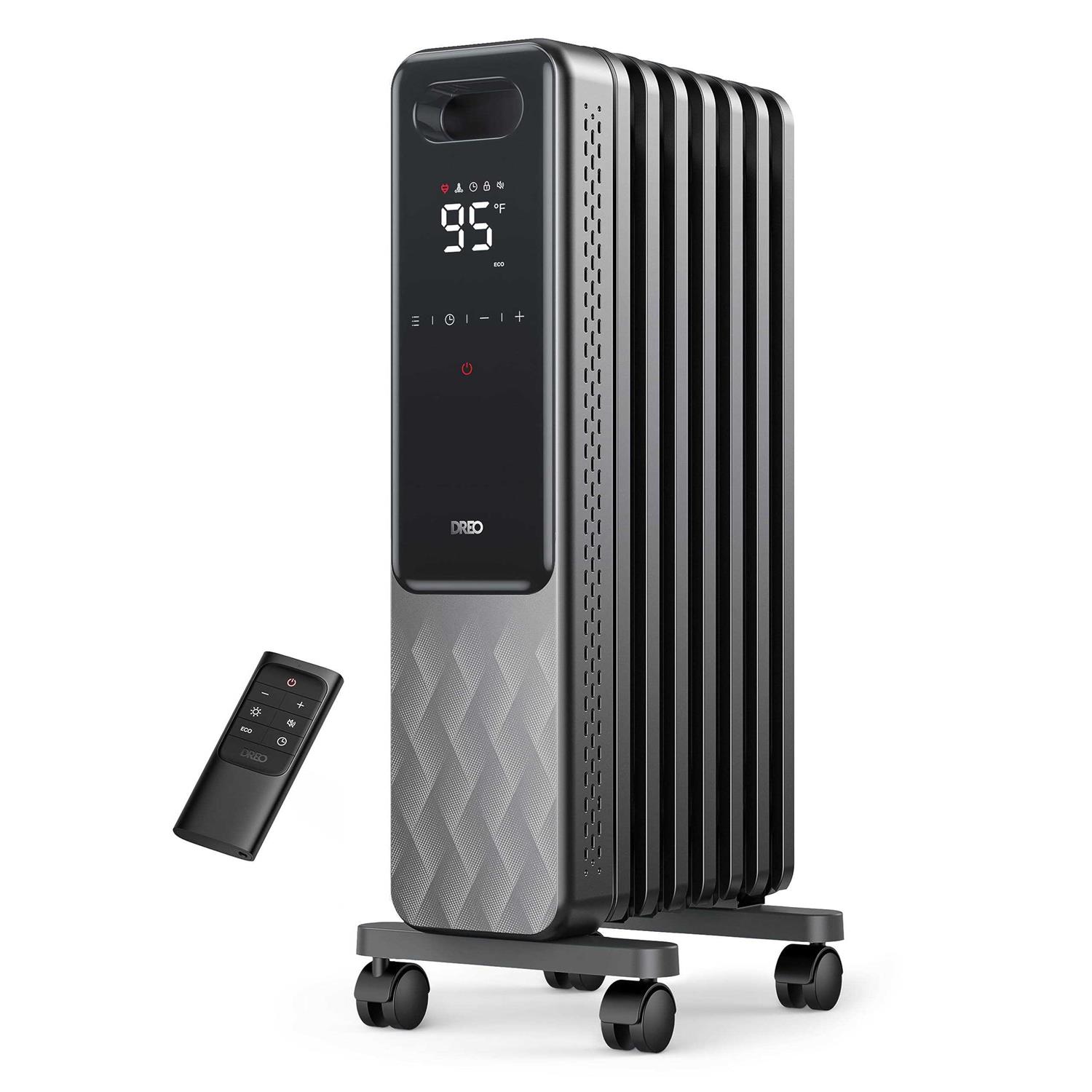 Dreo Oil Filled Radiator Electric Radiant Heaters for indoor use Large Room with Remote Control