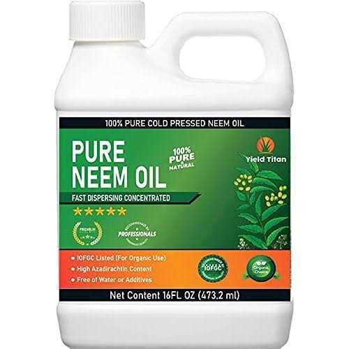 Yield Titan’s 100% Pure Cold Pressed Concentrated Neem Oil for Indoor and Outdoor Plants and Vegetable