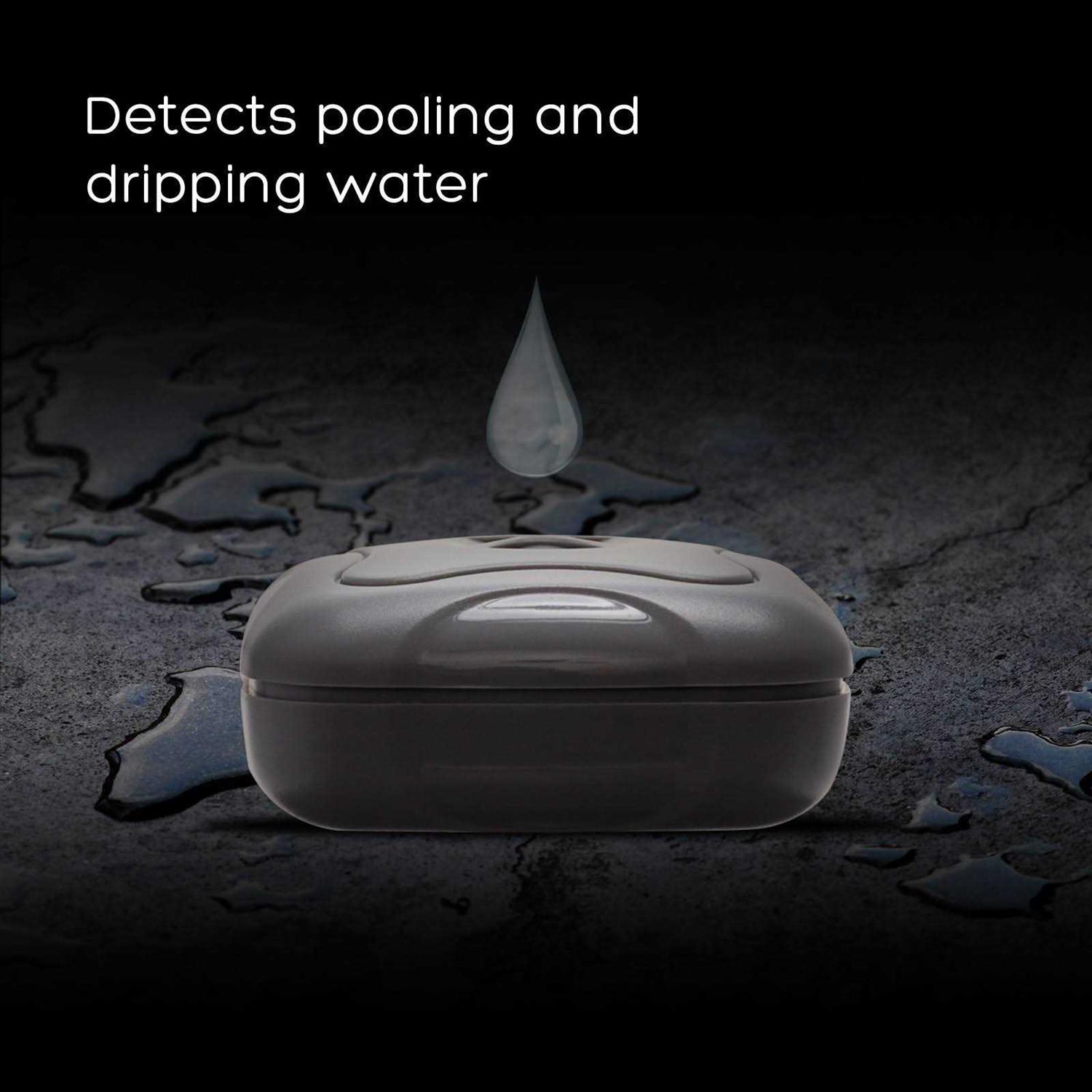 Mindful Design Water Leak Detector 95 dB Flood Detection Alarm Sensor for Bathrooms