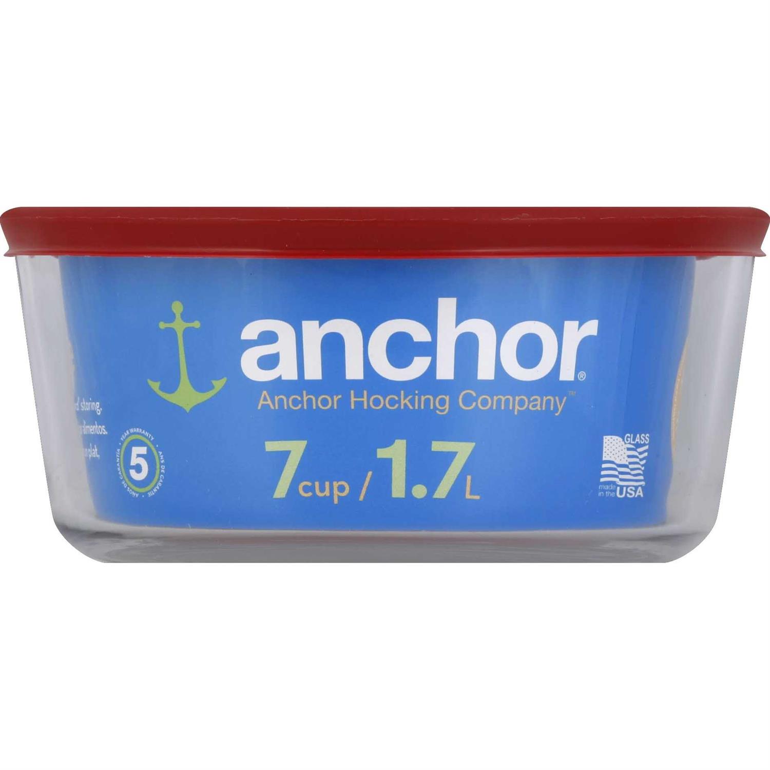 Anchor 7 Cup Glass Storage Round