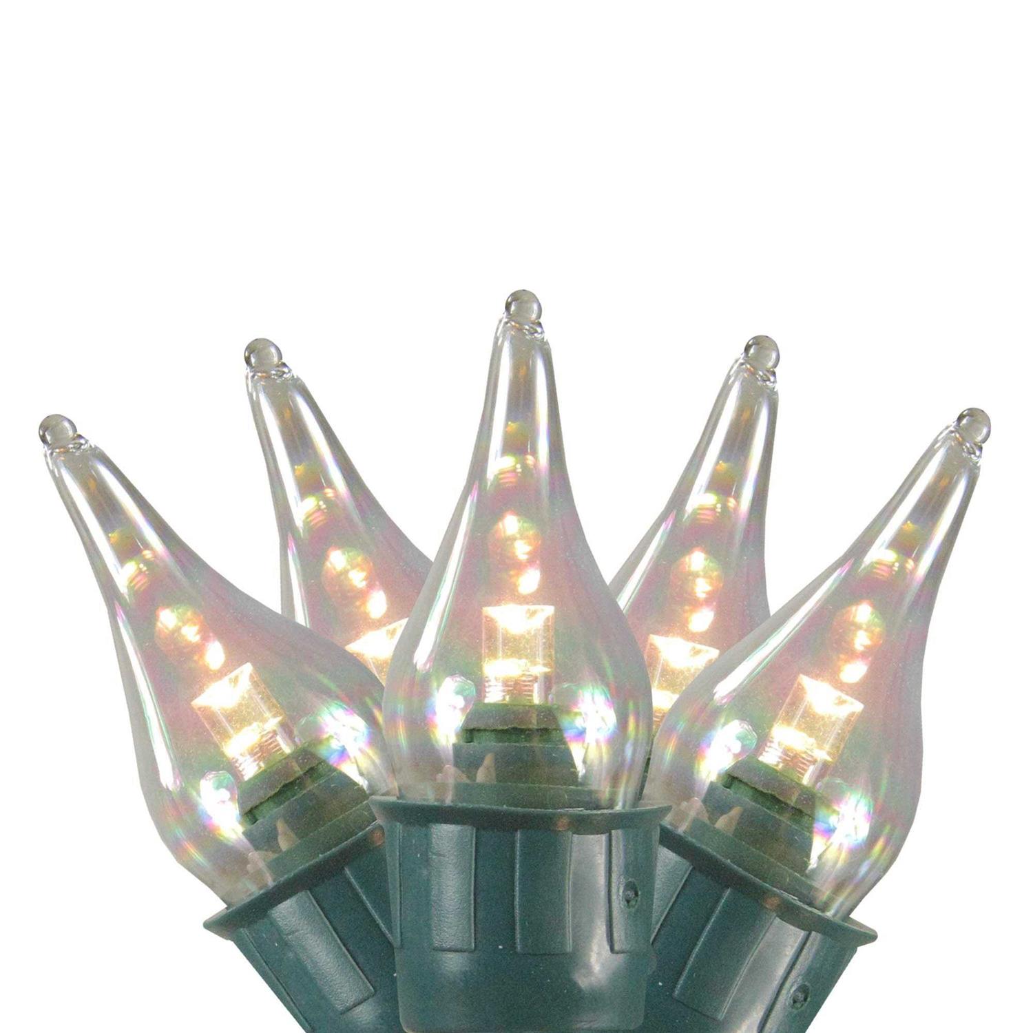 Northlight 50-Count White Twinkle Flame Tip C5 Mini Christmas Light Set