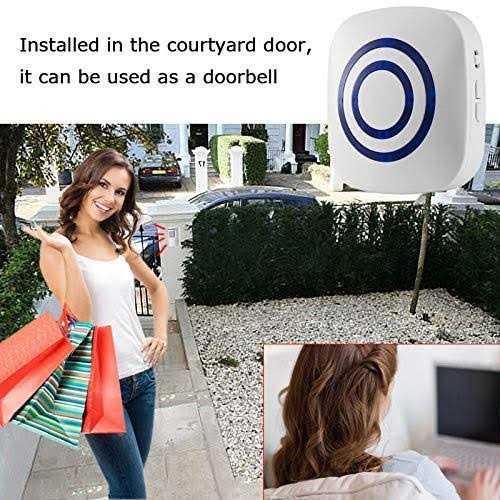 Seanme Motion Sensor Alarm Wireless Driveway Alarm Home Security Business Detect Alert with 4 Sensor and 1 Receiver38 Chime Tunes