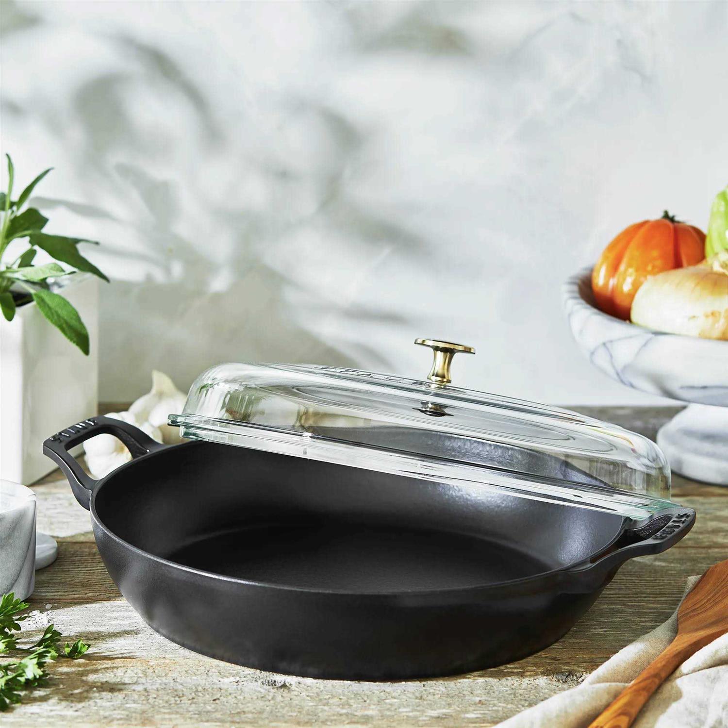 Staub Cast Iron Braiser with Glass Lid