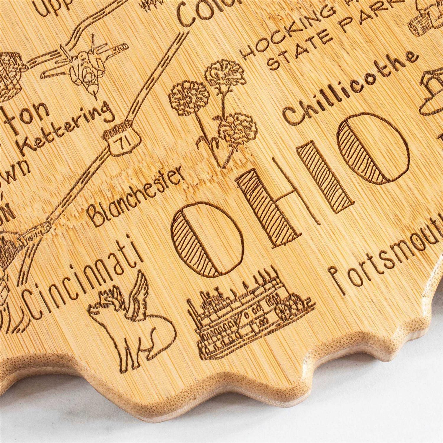 Totally Bamboo Ohio Destination Cutting/Serving Board