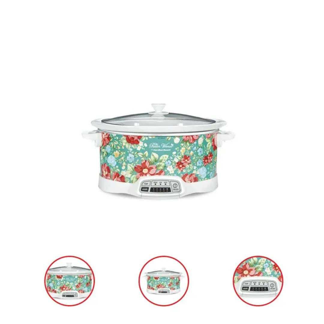 The Pioneer Woman 7 Quart Programmable Slow Cooker Vintage Floral 33479