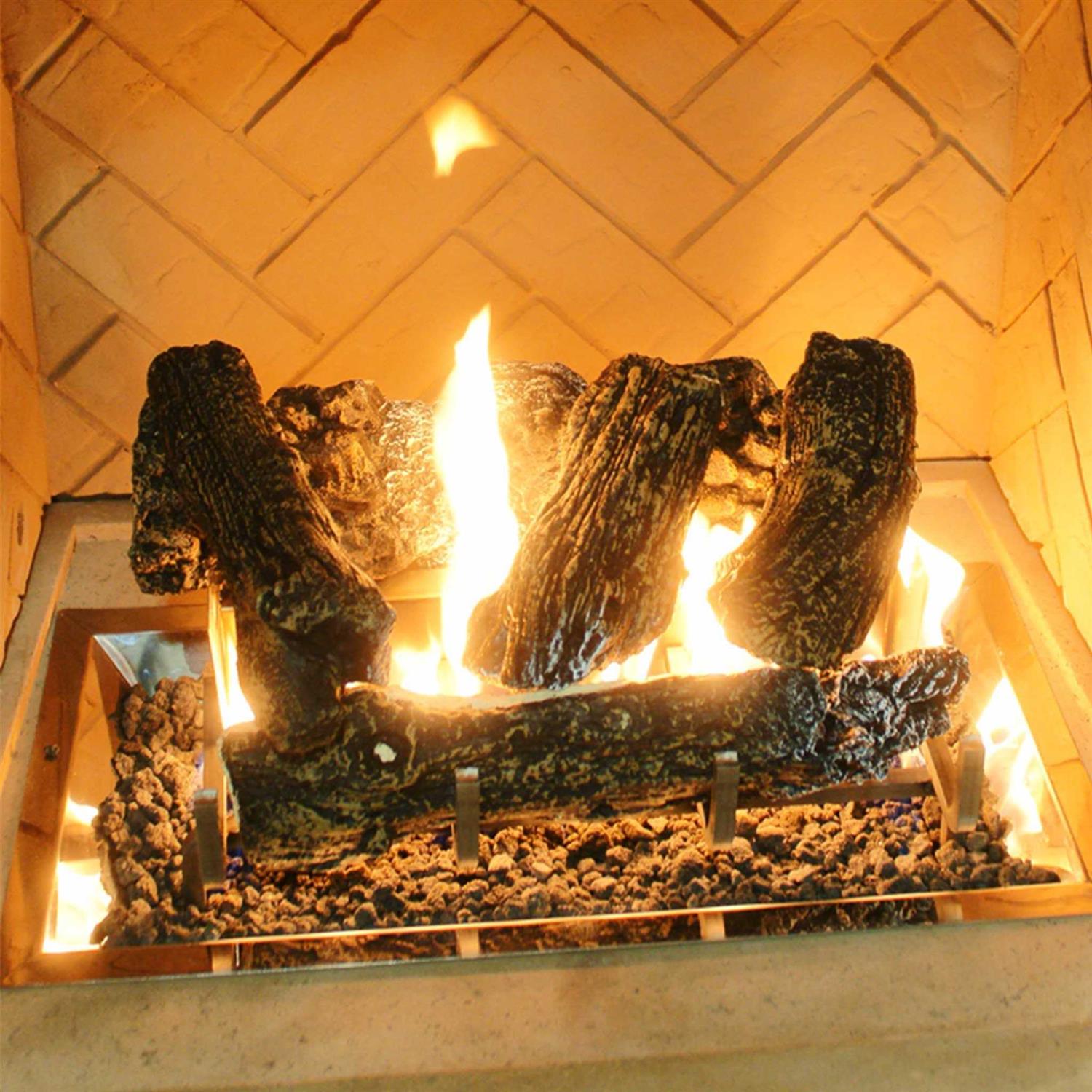 The Outdoor GreatRoom Company Log Set for Gas Fireplace