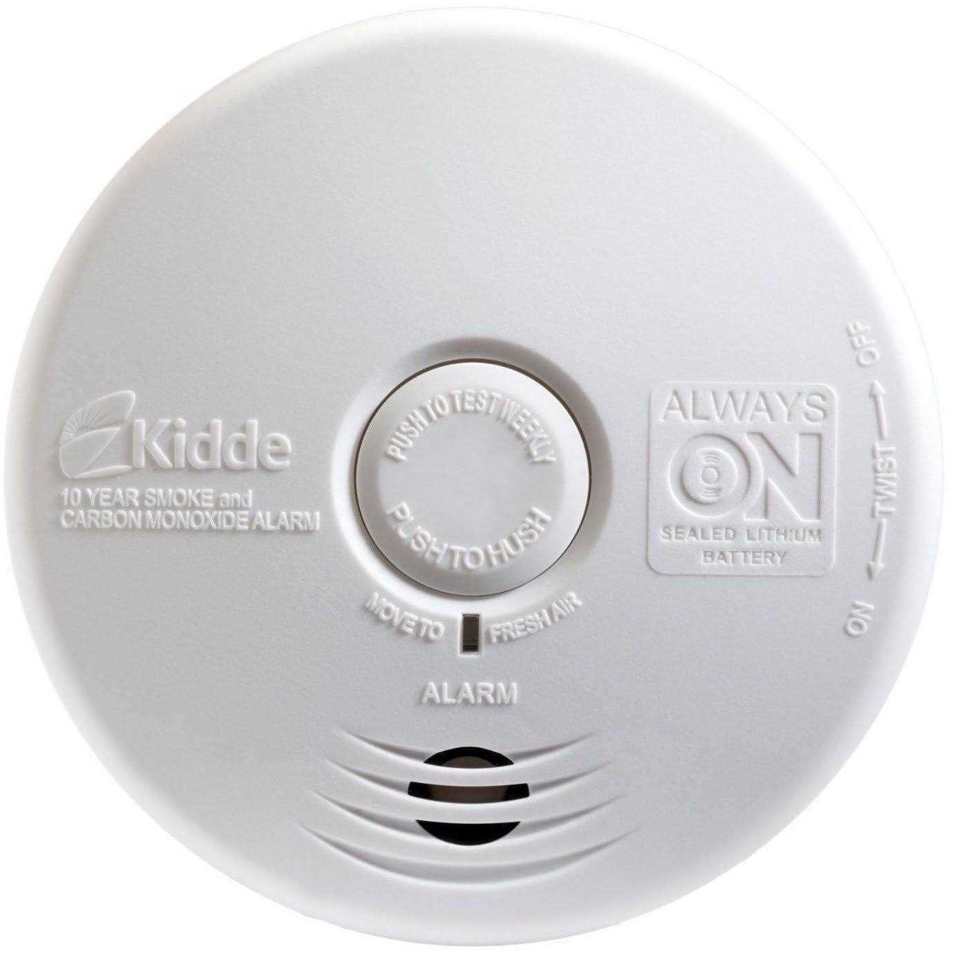 Kidde P3010K-CO Worry-Free Kitchen Photoelectric Smoke and Carbon Monoxide Alarm with 10 Year Sealed Battery